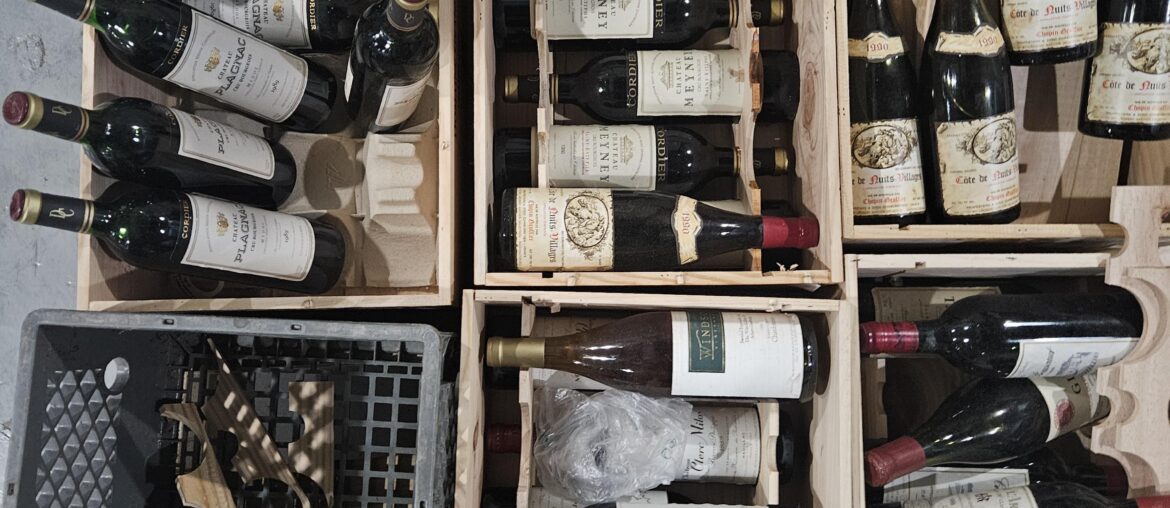 I came across a treasure trove of vintage wine