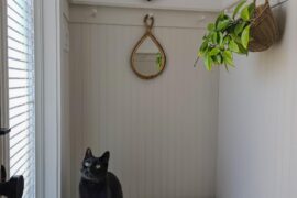 Finishing details in our little entryway 🥰