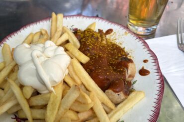 German curry sausage & fries (in Switzerland)