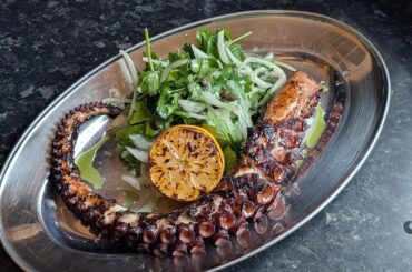 BBQ octopus & coriander salad