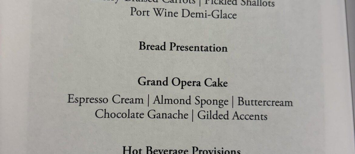 The menu from Saturday night's White House Correspondent's Dinner.  Interesting wine selection.