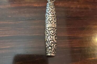 Not really the kind of item that gets shared here, but I thought yall would appreciate this. I found this at a flea market today, it's and antique sterling silver corkscrew pendant.