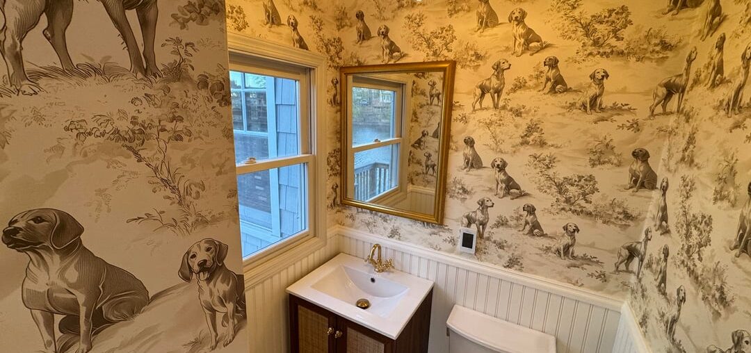 Powder room is almost done! What should I put to the right of the mirror?