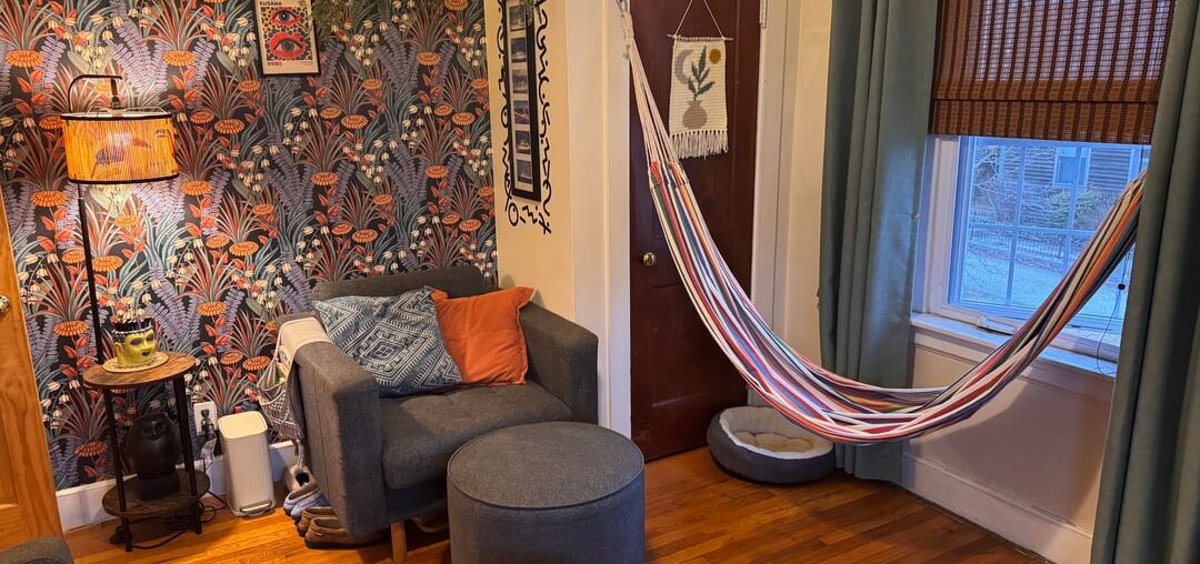 Thoughts on using a hammock as an alternative to a chair in a small apartment.