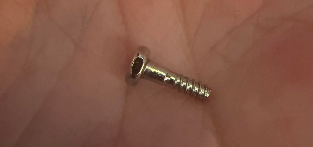 Found small screw inside wine bottle
