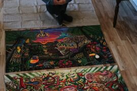 Would you have one of these beige IKEA rugs I painted on your floor, a wall or neither?