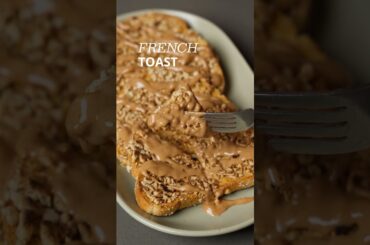 CRUNCHY FRENCH TOAST 😍 Healthy, no added sugar & SO easyCrispy outside,  inside… you need this 👀
