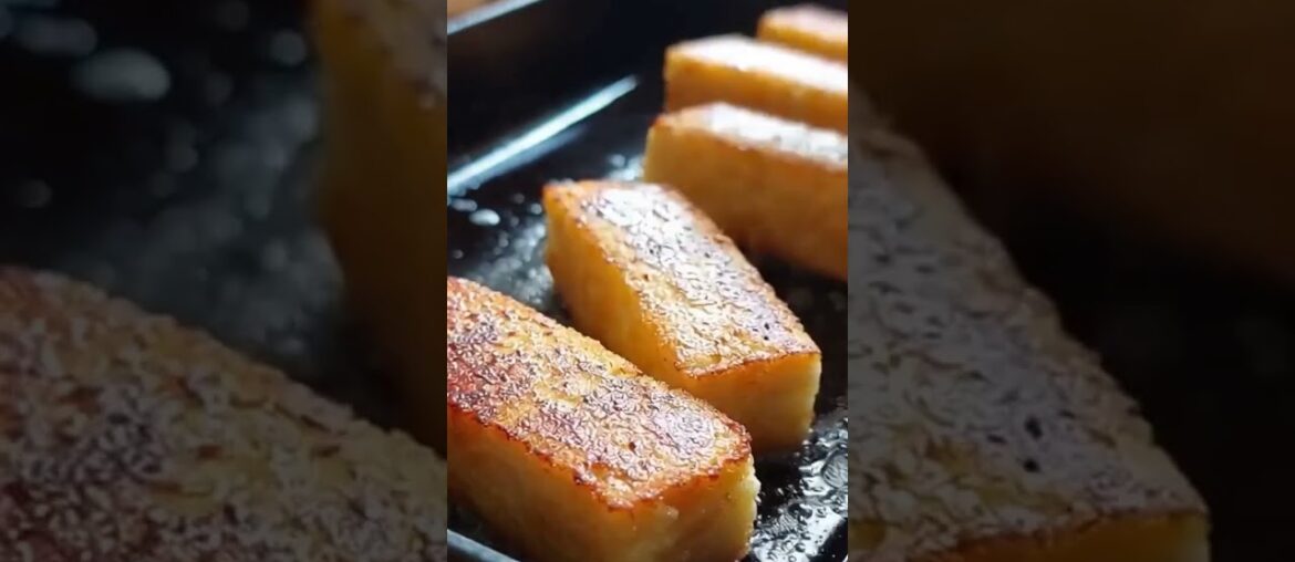 🍌🍞 Cottage Cheese Banana Bread French Toast Sticks—No Flour Melt Pull #yotubeshorts #recipe #explore