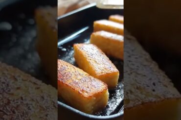 🍌🍞 Cottage Cheese Banana Bread French Toast Sticks—No Flour Melt Pull #yotubeshorts #recipe #explore