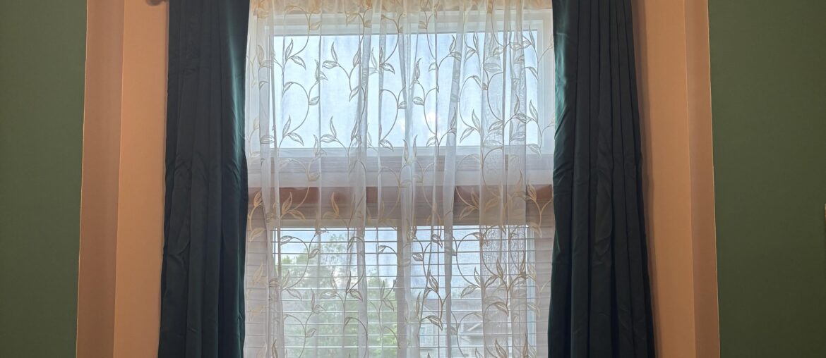 Would print green curtains be too busy?