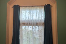 Would print green curtains be too busy?