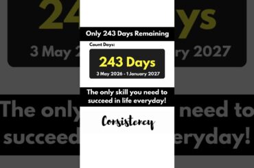 Only 243 Days Remaining | 3 May 2026 - 1 January 2027