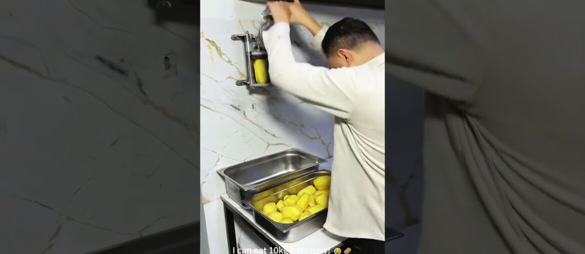 Instant French Fries: Amazing Cutting Speed! 🍟⚡