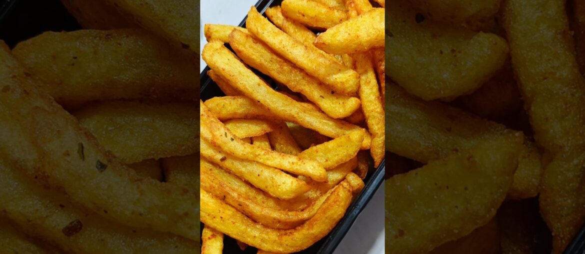 Perfect French Fries at Home 😋 #trendingvideo #recipe #food #frenchfries #potatorecipe #cornstarch