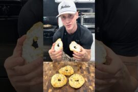 French onion protein bagels #bagels #homemadefood #recipe #protein #bodybuilding #oven