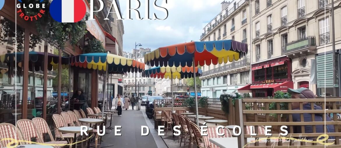 Paris 5th-6th Arrondissement Latin Quarter Walk 4K 🇫🇷 Rue des Écoles ➜ Sorbonne University