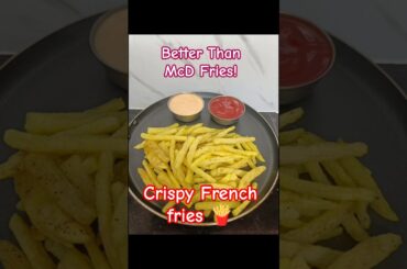 Perfect French Fries Recipe🍟Crispy Outside Soft Inside Secret Fries at Home #ytshorts #shorts
