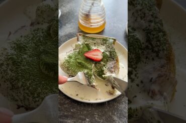 Thick Japanese style Matcha French Toast(recipe in description)