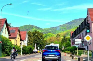 4K Drive: Eguisheim, France | Alsace Wine Route Scenic Drive
