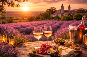 French Lavender Fields Sunset 🌸 Wine, Cheese & Golden Hour Bliss