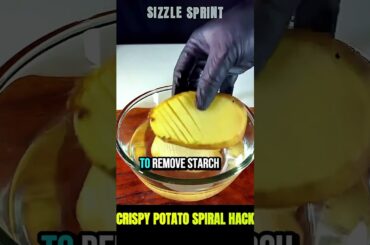 Golden Potato Spiral |  #foodhacks