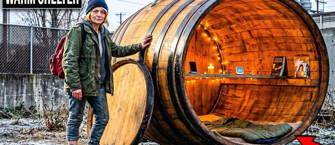 Homeless Woman Found a Wine Barrel Twice as Big as Her Last Shelter -Sealed Every Crack and Moved In Homeless Woman Found a Wine Barrel Twice as Big as Her Last Shelter -Sealed Every Crack and Moved In