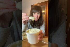 Real crème fraîche the yellow stuff #shorts #alychalloner #france #frenchfood #cream