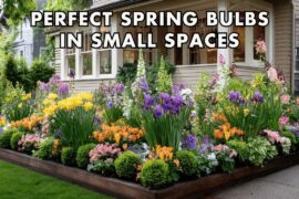 The Secret to a Beautiful Tiny French Garden in Spring with Irises and Daffodils