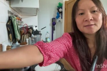 Cooking sticky rice the French way/picking eggs and my kale growing fast.