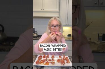 Homemade Bacon-Wrapped Mini Bites! The Best Party Appetizer!🥓🧀 #easyrecipes