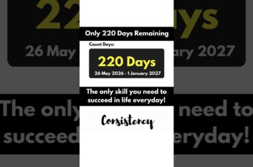 Only 220 Days Remaining | 26 May 2026 - 1 January 2027