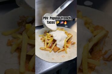 Popular French tacos 🌮 #viralfood #food #fastfood #foodie #burger #rendingshorts #trending #tacos