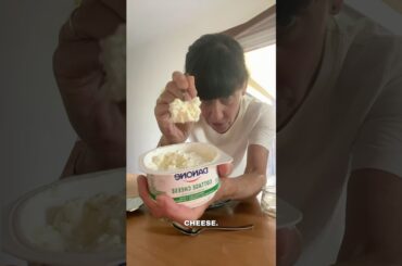 Tasting French cottage cheese #shorts  #lifeinfrance #food #tastetest #cheese #alychalloner