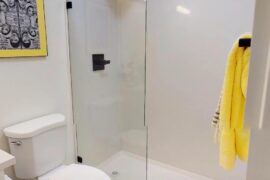 What to do with half enclosed walk in shower?