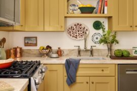 Renovated kitchen with a skylight in a Montecito home, Santa Barbara County, California [2500x3749]