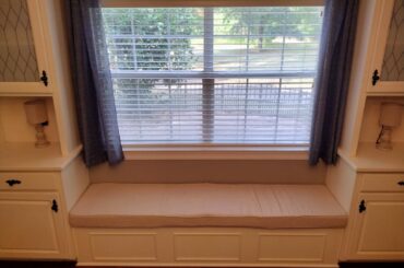 Would you choose a firmer bench cushion or a softer one for a window seat like this?