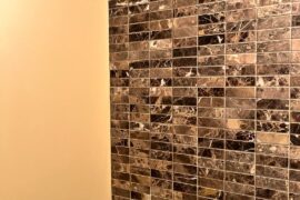 Paint with stone tile