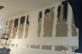 How do I repair drywall after removing wallpaper?