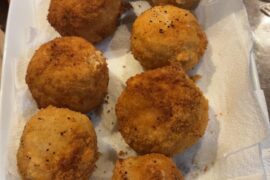 Arancini (après et avant friture)