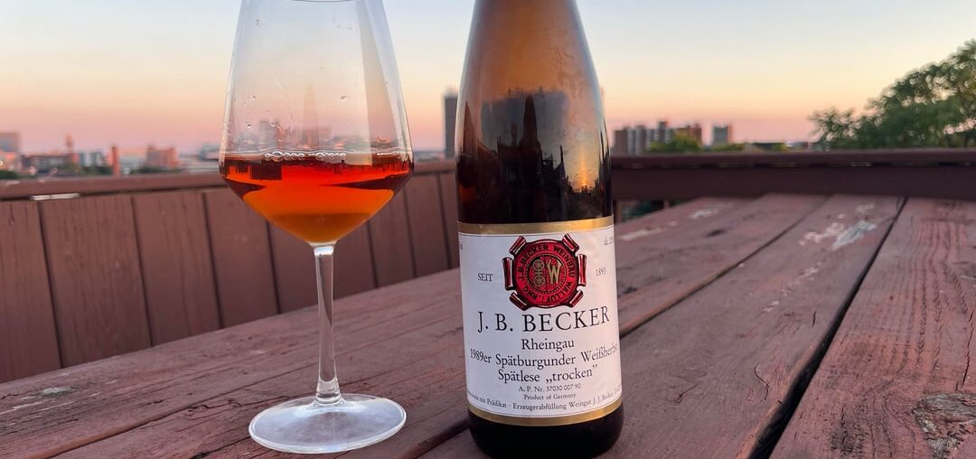 1989 J.B. Becker Rheingau Spätburgunder Weißherbst Spätlese trocken