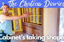 The Chateau’s Grand Dining Room Renovation: The Built-in Porcelain Display Cabinets Are Taking Shape