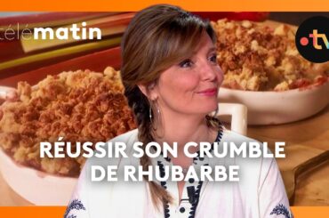 Crumble de rhubarbe : la recette de Carinne Teyssandier