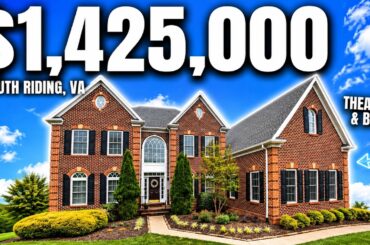 Inside a 6800 sqft Colonial with Movie Theater & Bar in South Riding | Loudoun County VA Home Tour