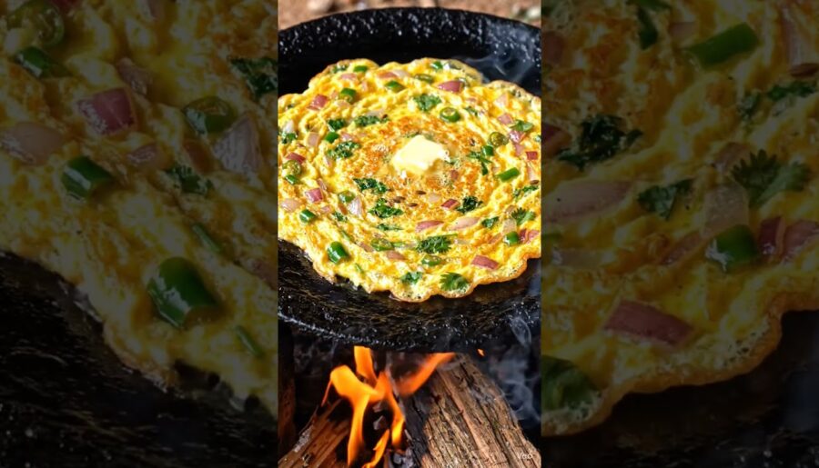 👉 “10₹ का देसी आमलेट 😲 | Chulha Omelette Village Style 🔥”#viral #shorts