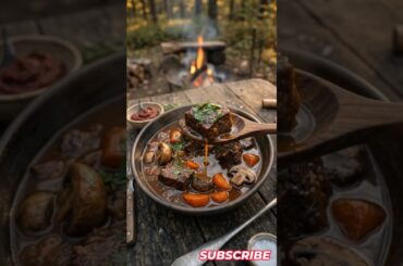 Slow-cooked French comfort food in the middle of the forest 🥩🍷🌲