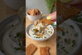 The most ADDICTIVE Dairy-Free French Onion Dip! Try not to eat it all by yourself!
