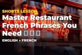Master Restaurant French Phrases You Need 🍽️ 📝 🎓