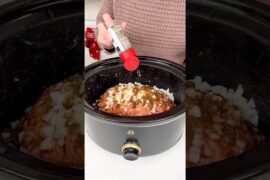 All in one crockpot dinner #recipe #easyrecipe #crockpot #meatloaf #frenchonion #dinner
