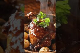 🍷🇫🇷 Coq au Vin – France’s Most Famous Chicken Recipe! #shorts  #foodreels #authenticfrench