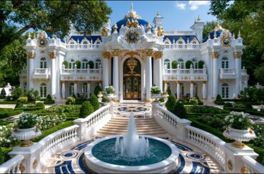 $140M Dior Inspired Château – Parisian Neoclassical Elegance & Soft Grey Flora